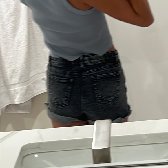 Pac Sun Black Jean Shorts - Picture 4 of 4